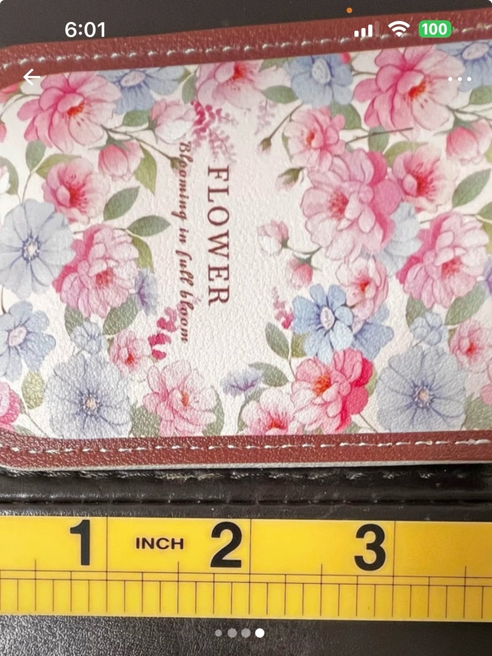 Floral Card Holder Wallet in Pink, Blue & Cream.